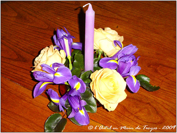 deuxième rang de fleurs